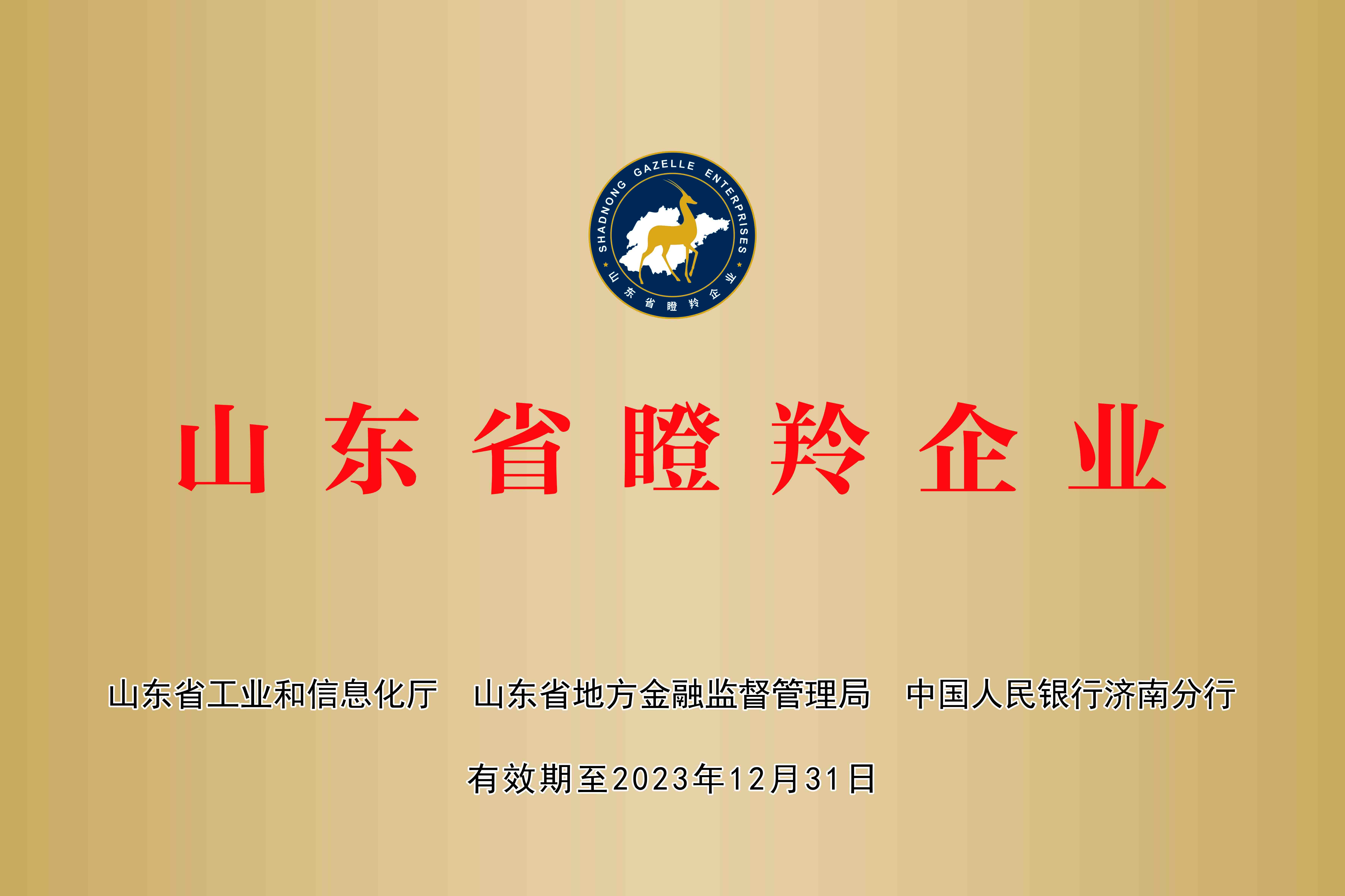 山東省瞪羚企業(yè)